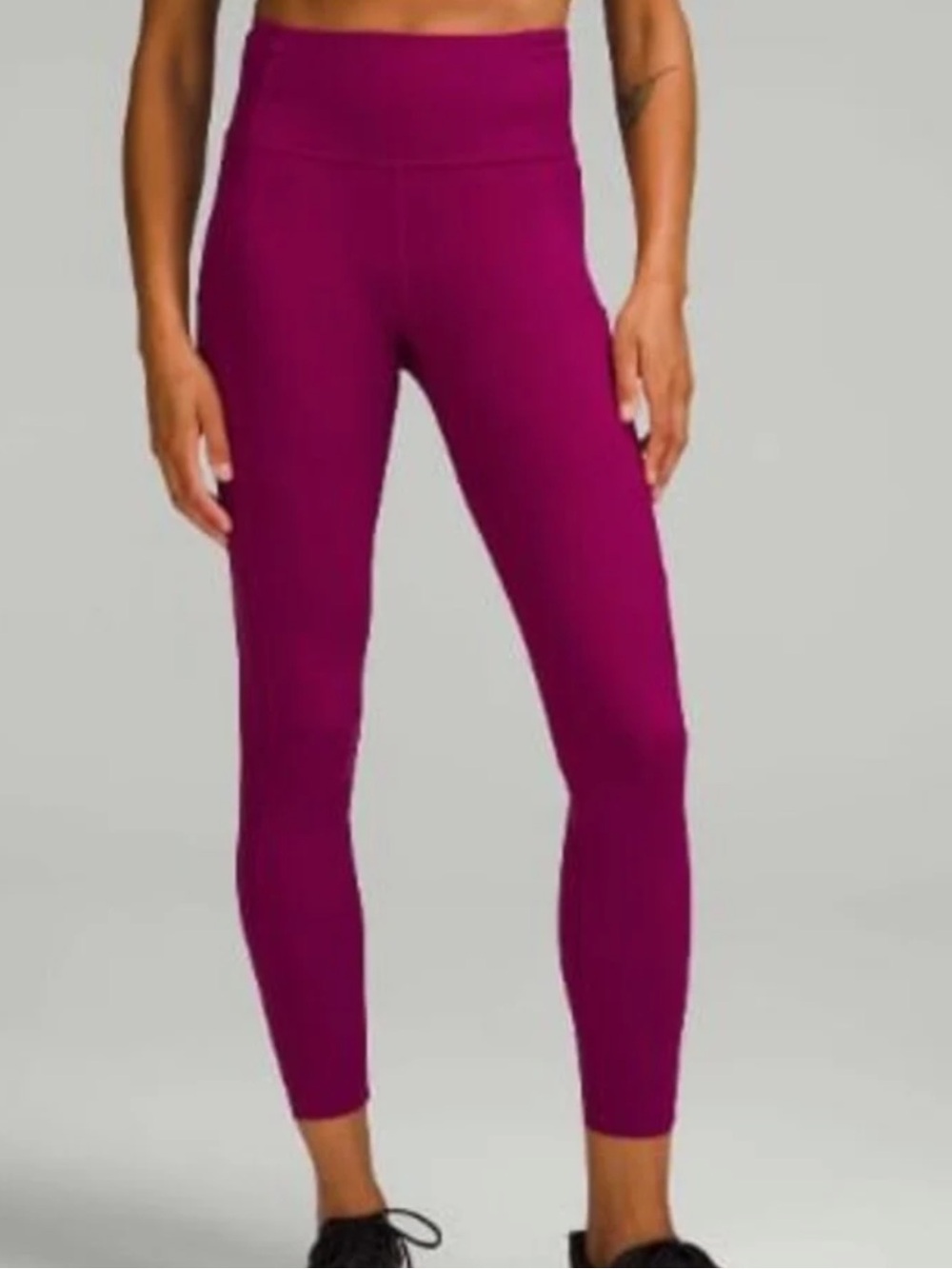 Lululemon 6 Fast and Free Magenta Purple Leggings with pockets